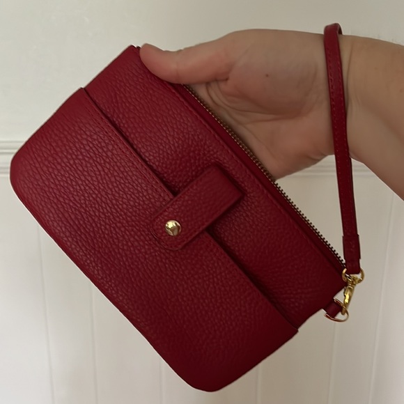 LODIS Genuine Red Leather Wristlet - Picture 8 of 10